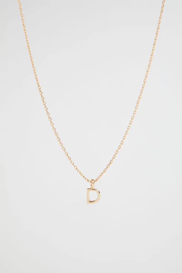 Jewellery Woman Seed Heritage Gold Initial Necklace D