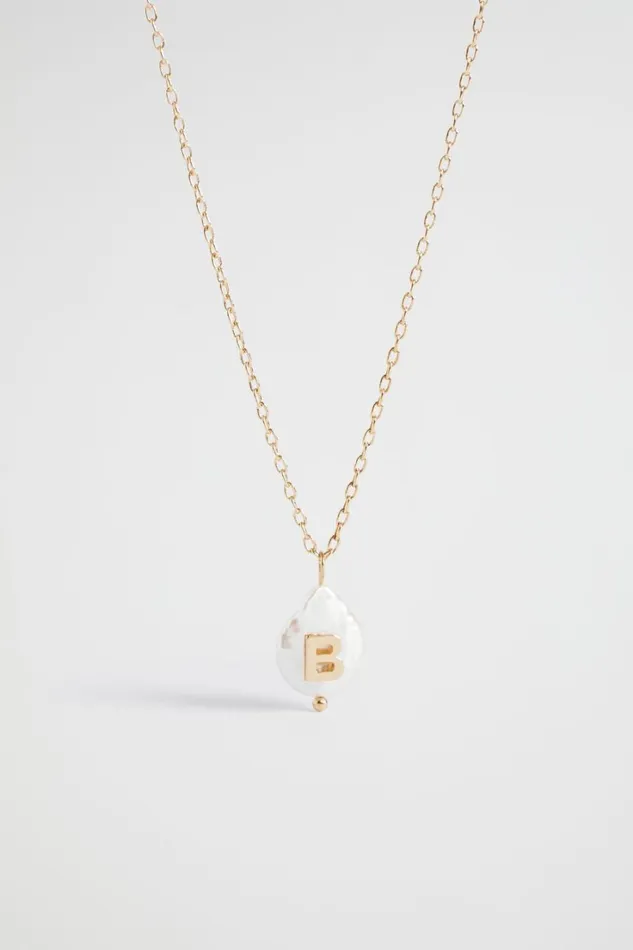 Jewellery Woman Seed Heritage Pearl Alphabet Necklace B