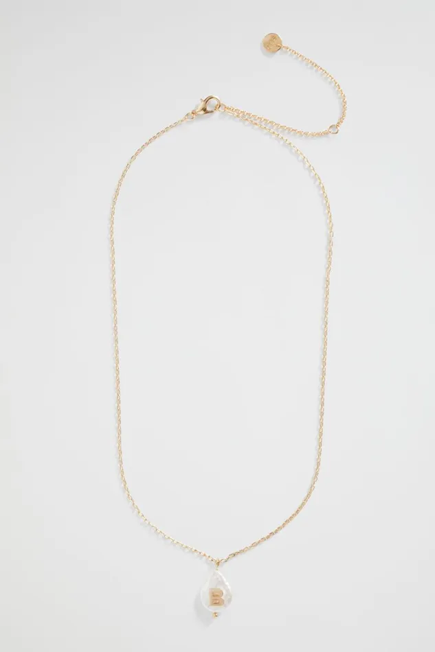 Jewellery Woman Seed Heritage Pearl Alphabet Necklace B