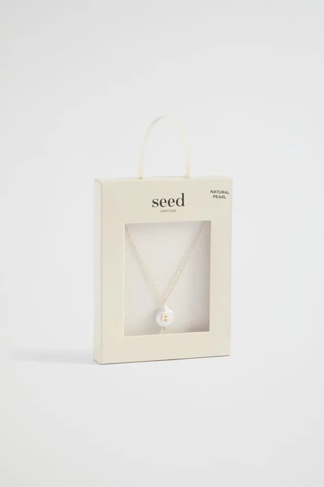 Jewellery Woman Seed Heritage Pearl Alphabet Necklace B