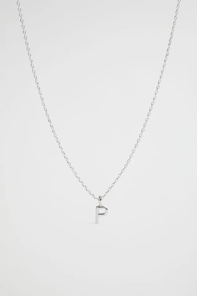 Jewellery Woman Seed Heritage Silver Initial Necklace P