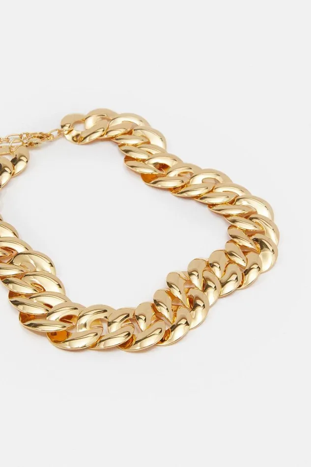 Jewellery Women Karen Millen Chunky Chain Statement Necklace Gold