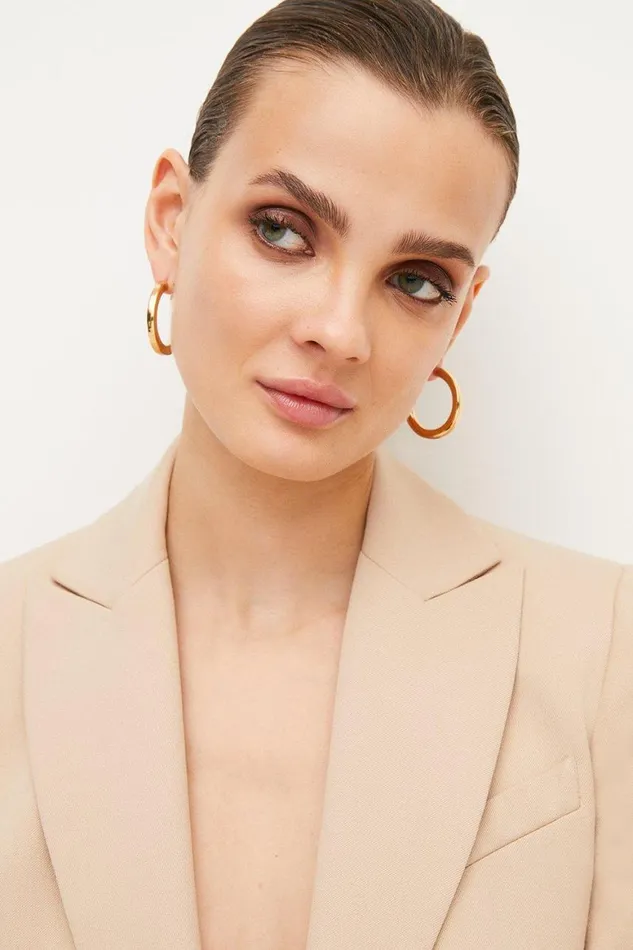 Jewellery Women Karen Millen Chunky Hoops Gold