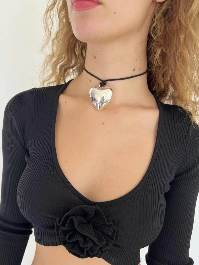 Jewelry Shop Lisa Says Gah Puffy Heart Necklace