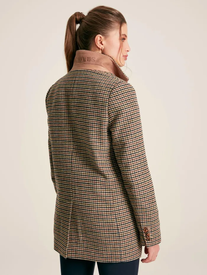 Joules Coats and Jackets Brown Tweed Relaxed Fit Blazer 8211 Women