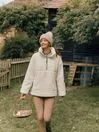 Joules Coats and Jackets Cream Half Zip Borg Fleece 8211 Women