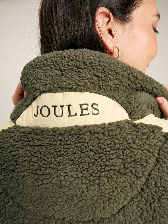 Joules Coats and Jackets Green Half Zip Borg Fleece 8211 Women