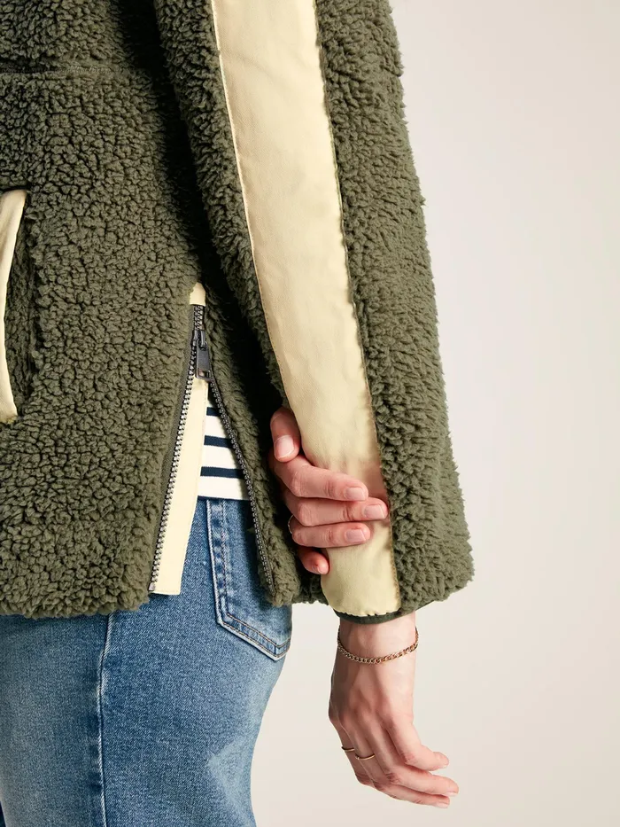 Joules Coats and Jackets Green Half Zip Borg Fleece 8211 Women