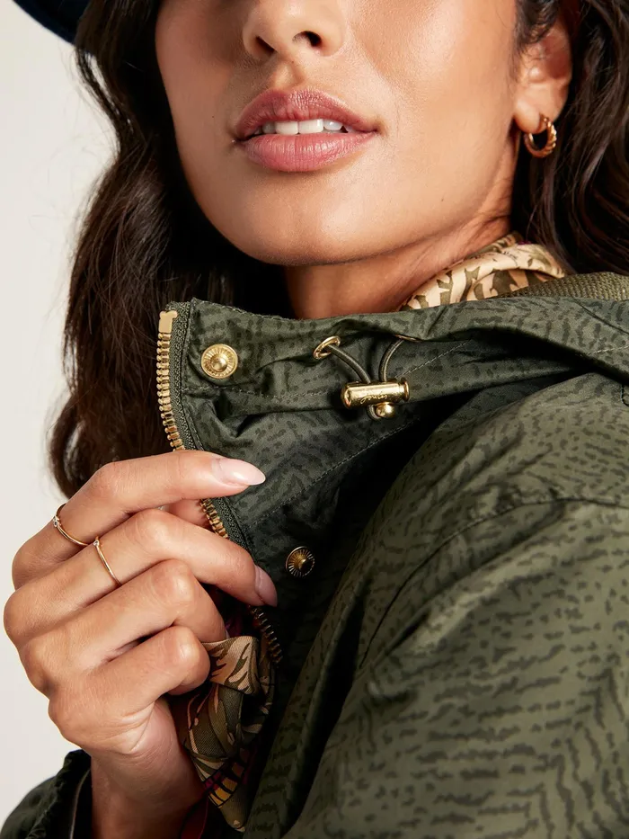 Joules Coats and Jackets Green Packable Waterproof Raincoat With Hood 8211 Women