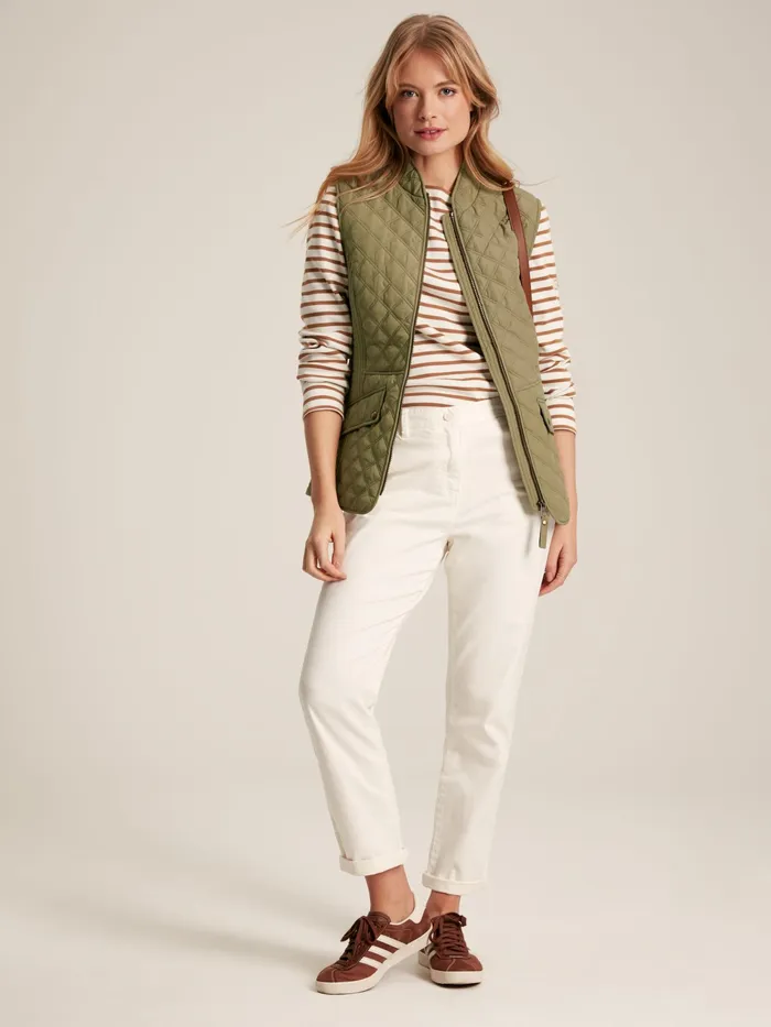 Joules Coats and Jackets Green Showerproof Diamond Quilted Gilet 8211 Women