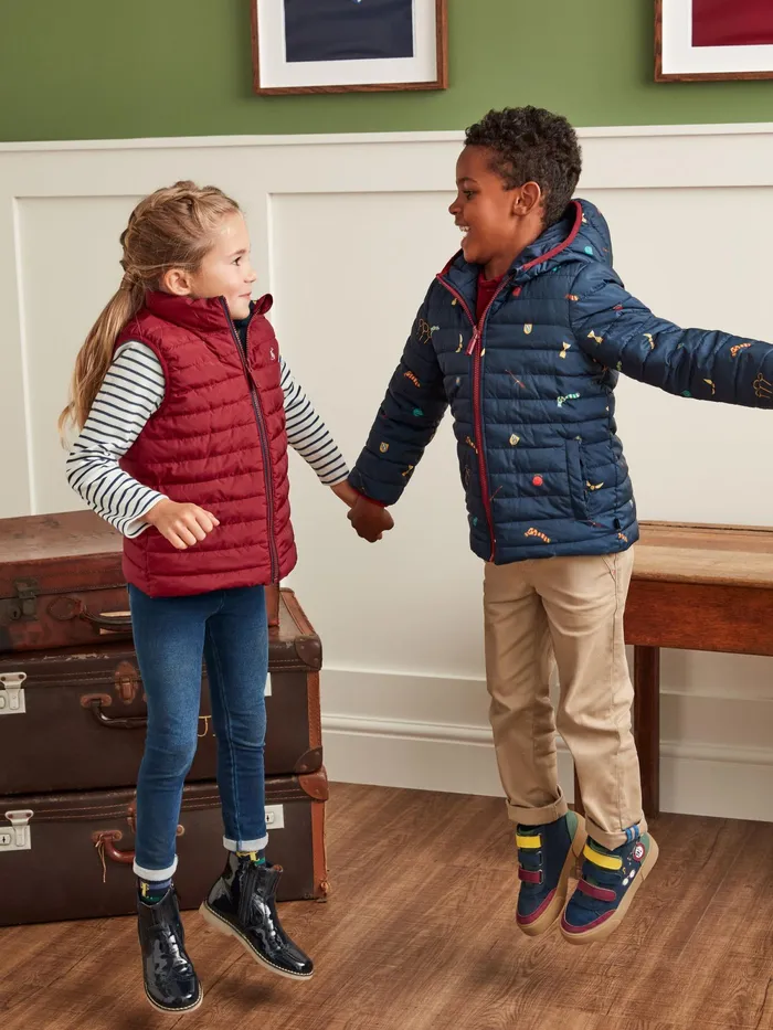 Joules Coats and Jackets Navy Blue Showerproof Reversible Coat 8211 GirlsBoys