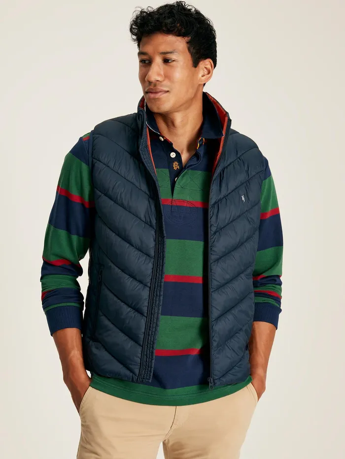 Joules Coats and Jackets Navy Showerproof Padded Gilet 8211 Men