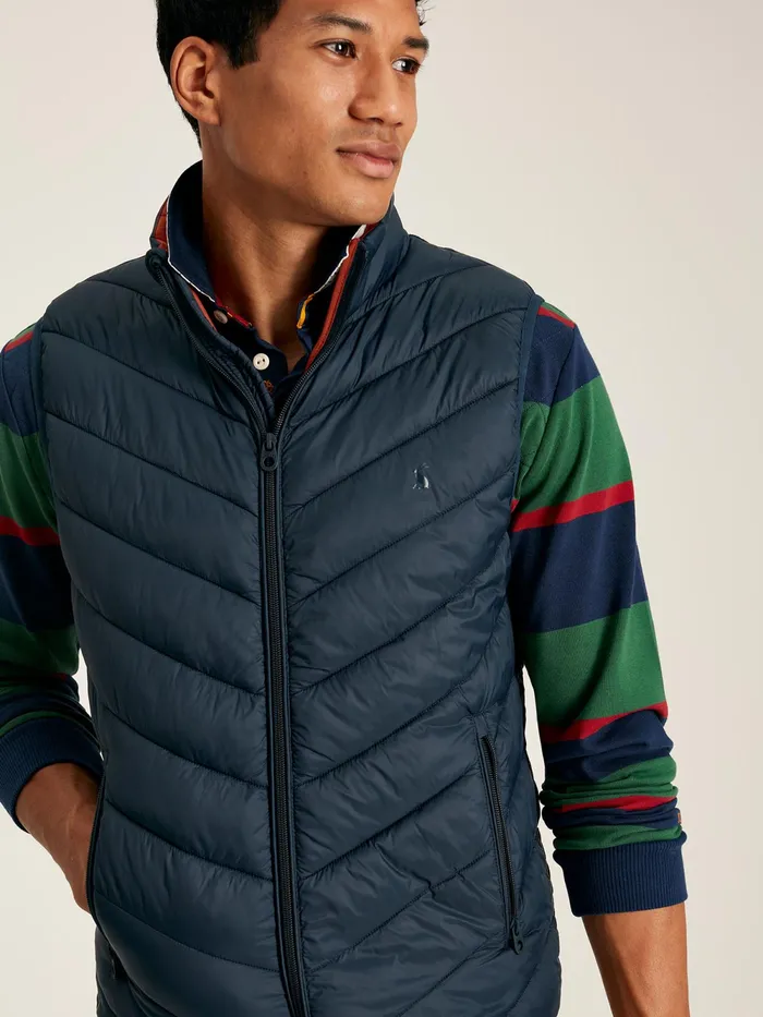Joules Coats and Jackets Navy Showerproof Padded Gilet 8211 Men