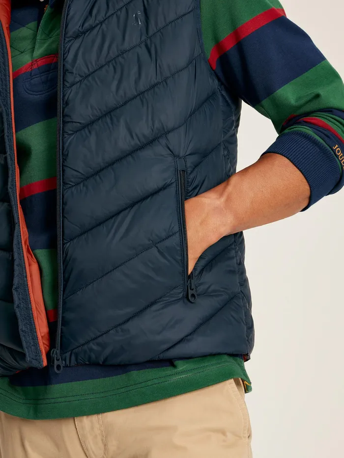 Joules Coats and Jackets Navy Showerproof Padded Gilet 8211 Men