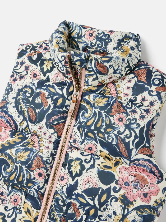 Joules Coats and Jackets Paisley Print Padded Gilet 8211 Girls