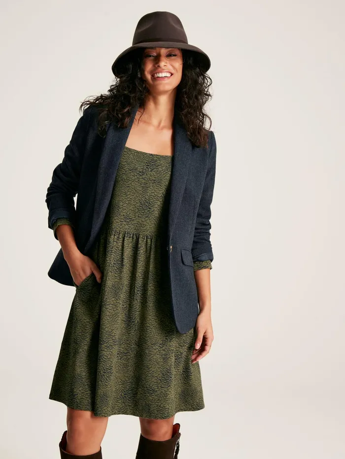Joules Dresses Green Long Sleeve Jersey Dress 8211 Women