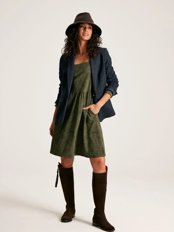 Joules Dresses Green Long Sleeve Jersey Dress 8211 Women