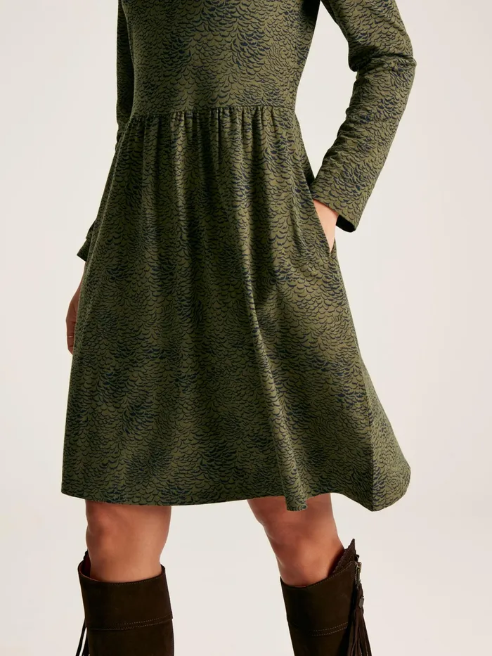 Joules Dresses Green Long Sleeve Jersey Dress 8211 Women