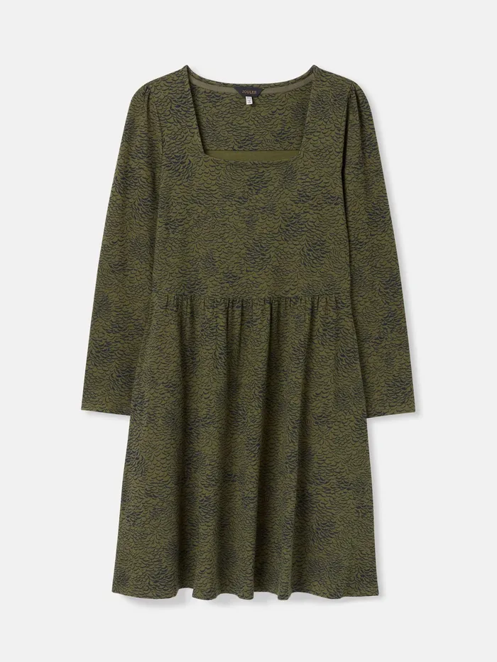 Joules Dresses Green Long Sleeve Jersey Dress 8211 Women