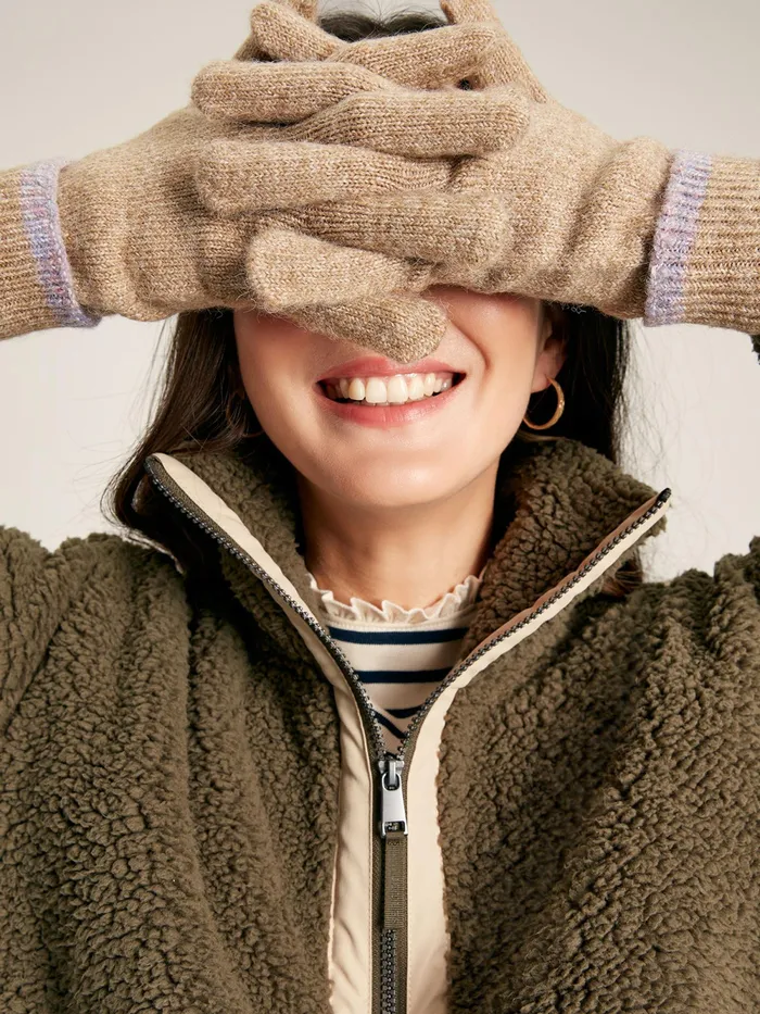Joules Gloves Oat Knitted Gloves 8211 Women