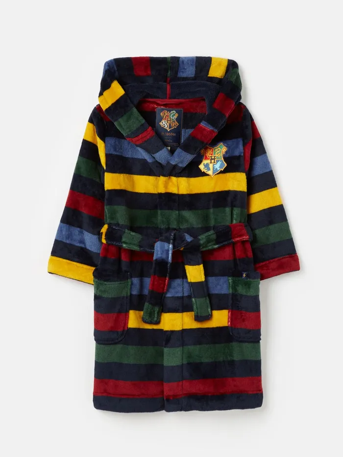 Joules Nightwear Navy Harry Potter Fleece Dressing Gown 8211 Boys