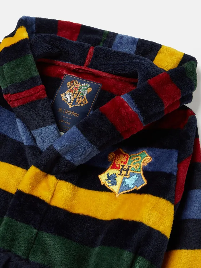 Joules Nightwear Navy Harry Potter Fleece Dressing Gown 8211 Boys