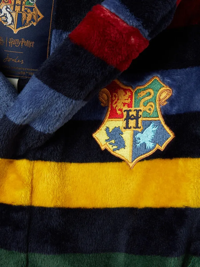 Joules Nightwear Navy Harry Potter Fleece Dressing Gown 8211 Boys