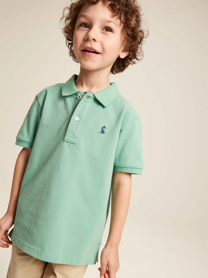 Joules Polo Shirts Green Pique Cotton Polo Shirt 8211 Boys