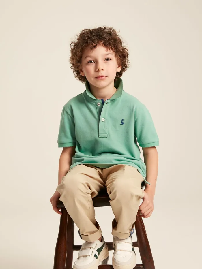 Joules Polo Shirts Green Pique Cotton Polo Shirt 8211 Boys