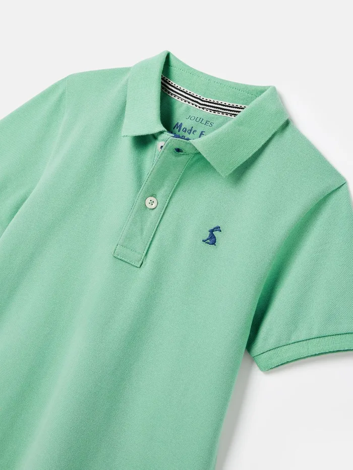 Joules Polo Shirts Green Pique Cotton Polo Shirt 8211 Boys