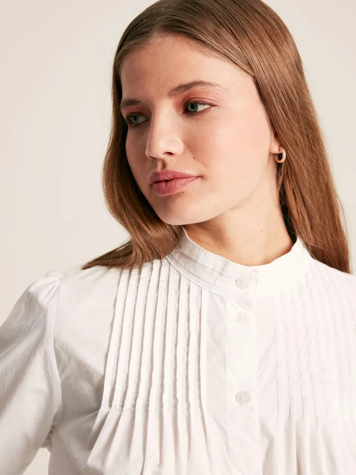 Joules Shirts and Blouses Chalk White Pleated Blouse 8211 Women