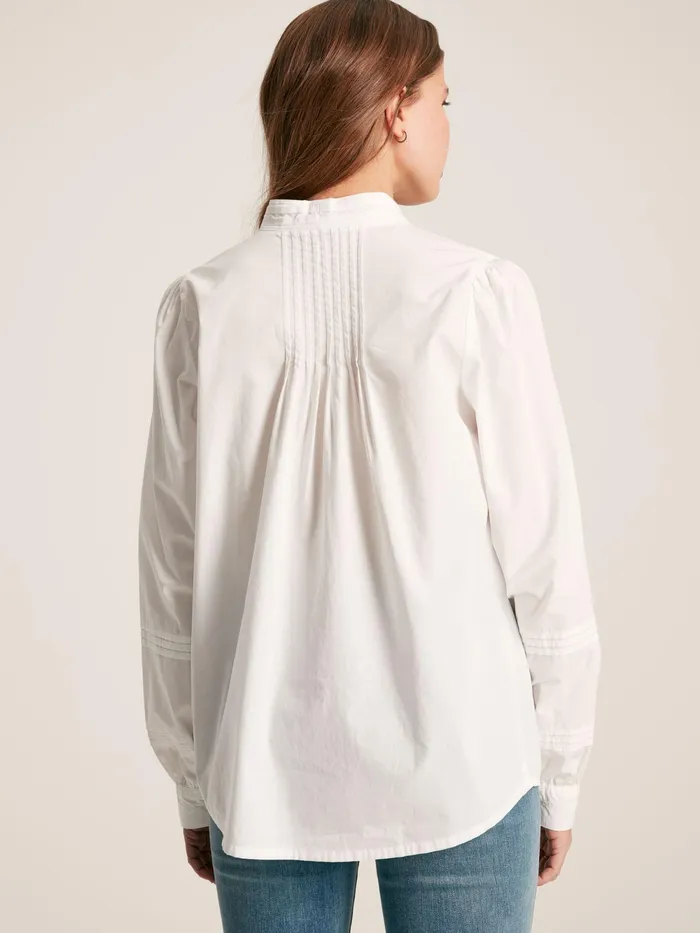 Joules Shirts and Blouses Chalk White Pleated Blouse 8211 Women