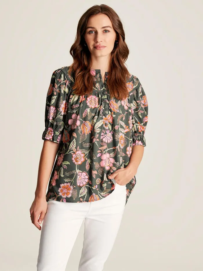 Joules Shirts and Blouses Grey Curved Yoke Blouse 8211 Women