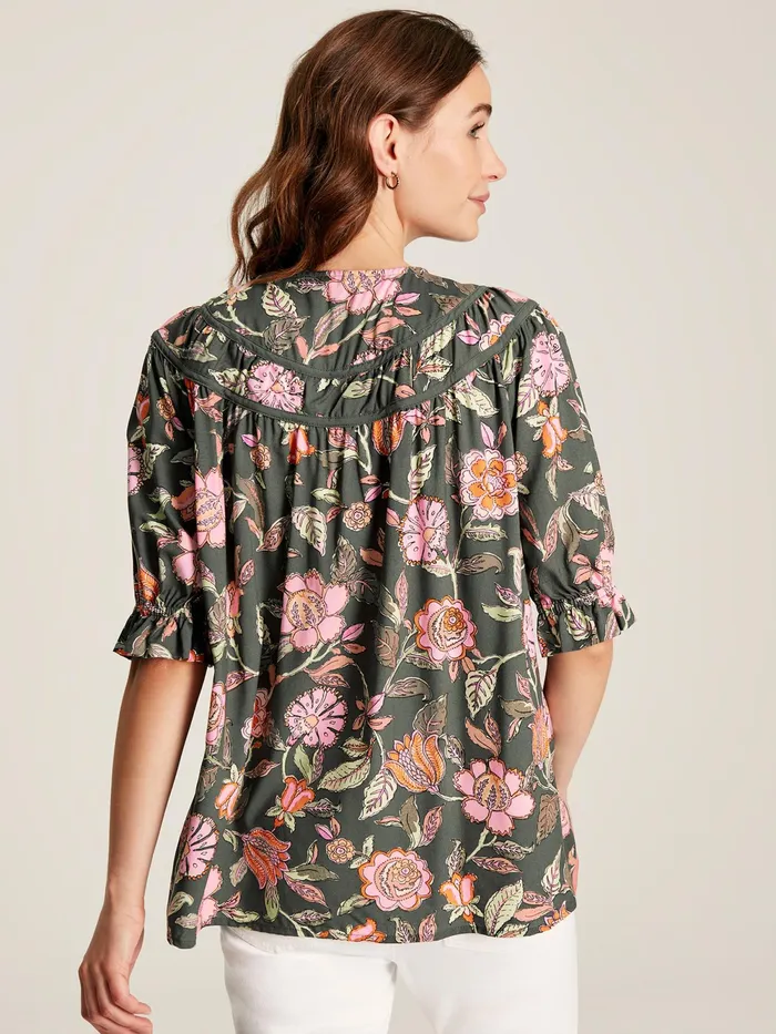 Joules Shirts and Blouses Grey Curved Yoke Blouse 8211 Women