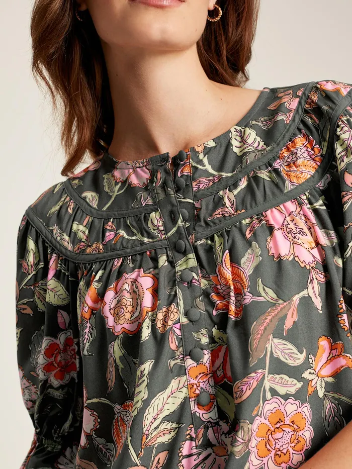 Joules Shirts and Blouses Grey Curved Yoke Blouse 8211 Women