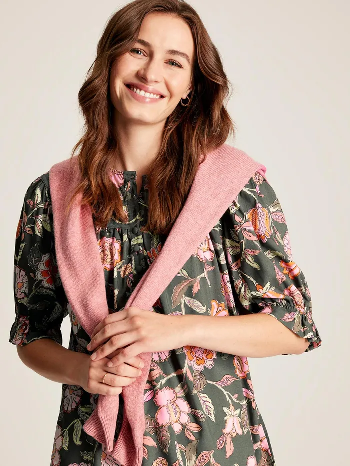 Joules Shirts and Blouses Grey Curved Yoke Blouse 8211 Women