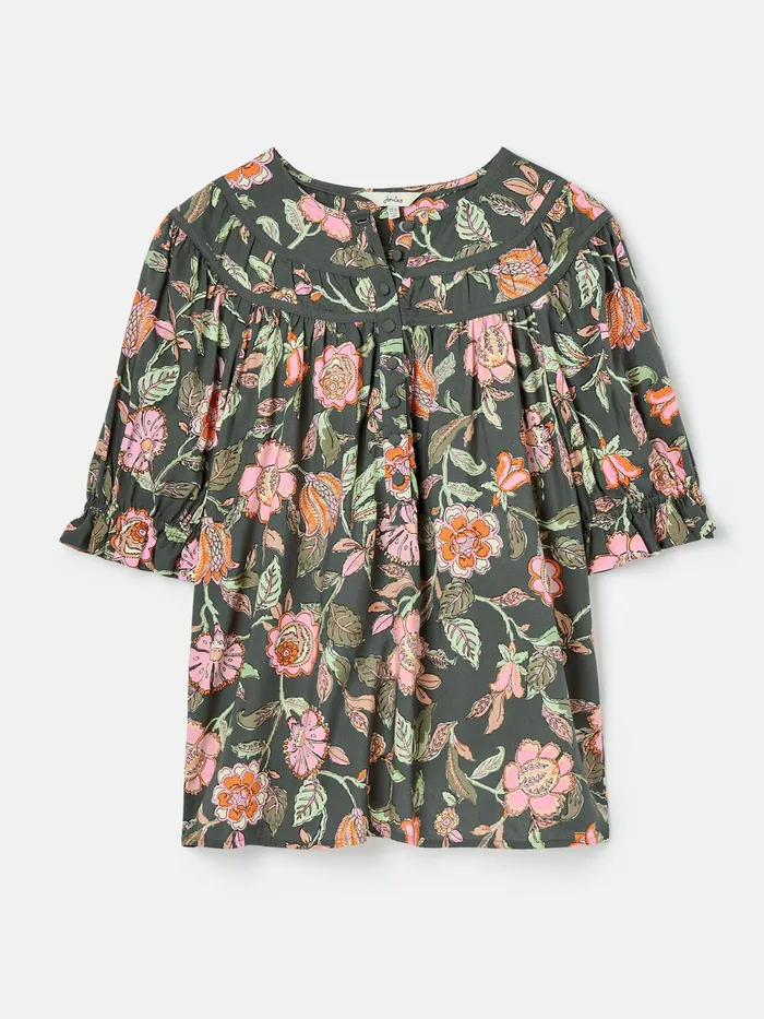 Joules Shirts and Blouses Grey Curved Yoke Blouse 8211 Women