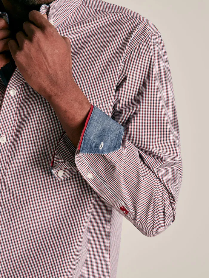 Joules Shirts Red Gingham Cotton Poplin Shirt 8211 Men