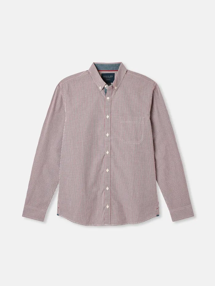 Joules Shirts Red Gingham Cotton Poplin Shirt 8211 Men