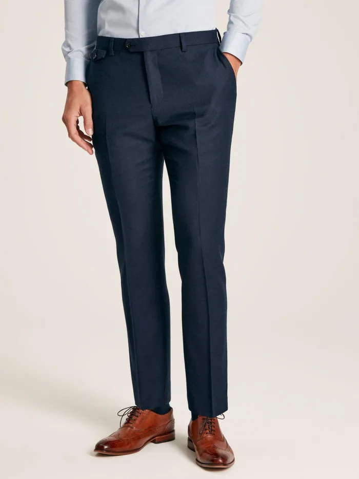 Joules Suits and Tailoring Blue Textured Wool Suit Trousers 8211 Men