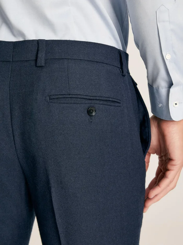 Joules Suits and Tailoring Blue Textured Wool Suit Trousers 8211 Men