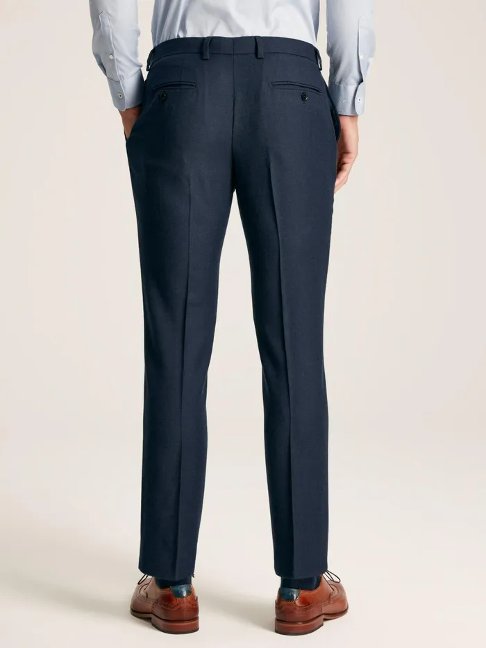 Joules Suits and Tailoring Blue Textured Wool Suit Trousers 8211 Men