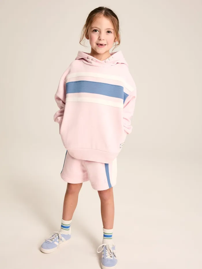Joules Sweatshirts and Hoodies Pink Colourblock Hooded Sweatshirt 8211 Girls