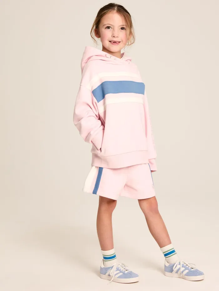 Joules Sweatshirts and Hoodies Pink Colourblock Hooded Sweatshirt 8211 Girls