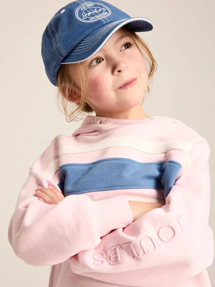 Joules Sweatshirts and Hoodies Pink Colourblock Hooded Sweatshirt 8211 Girls