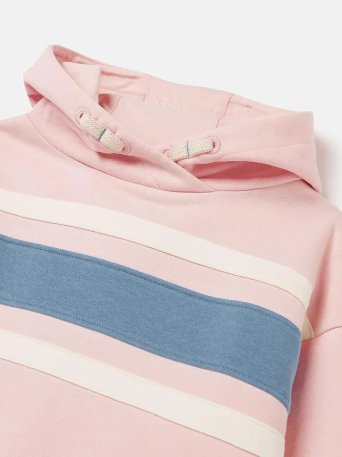 Joules Sweatshirts and Hoodies Pink Colourblock Hooded Sweatshirt 8211 Girls