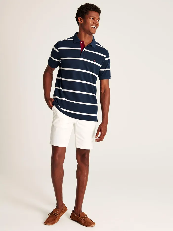 Joules Tops and Tshirts NavyWhite Classic Fit Striped Polo Shirt 8211 Men