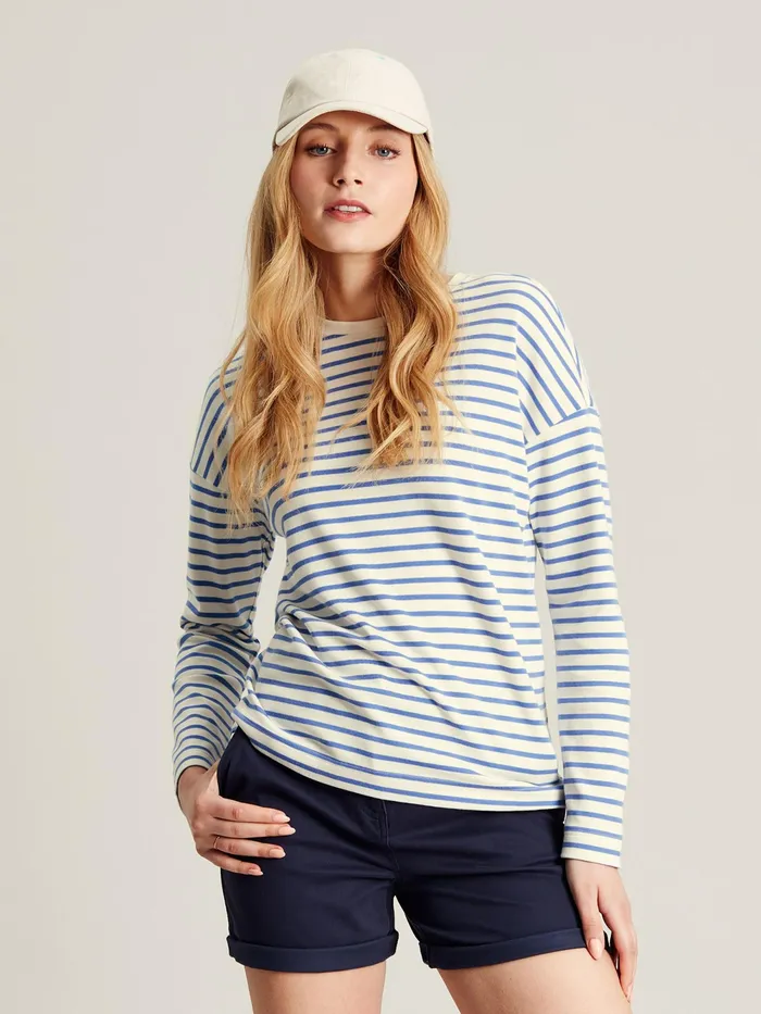 Joules Tops Blue Drop Shoulder Long Sleeve Top 8211 Women