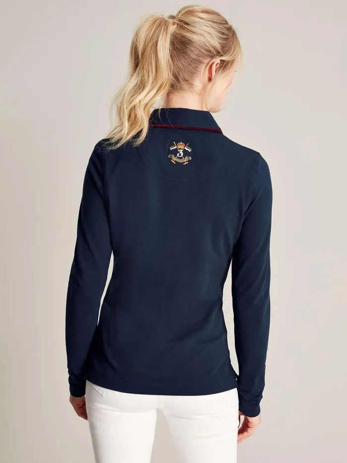 Joules Tops Navy Long Sleeve Polo Shirt 8211 Women