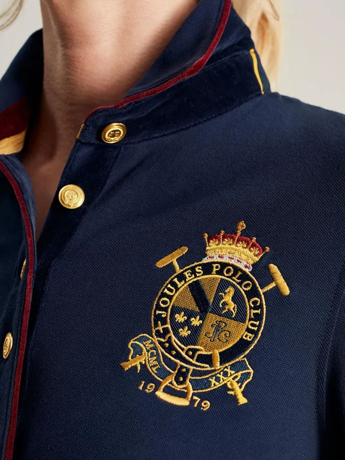 Joules Tops Navy Long Sleeve Polo Shirt 8211 Women